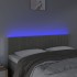 Cabecero con LED de terciopelo gris claro 144x5x78/88