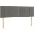 Cabecero con LED de terciopelo gris claro 144x5x78/88