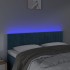 Cabecero con LED de terciopelo marrón oscuro 144x5x78/88