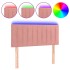Cabecero con LED de terciopelo rosa 90x5x78/88