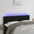 Cabecero con LED de terciopelo negro 144x5x78/88