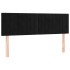 Cabecero con LED de terciopelo negro 144x5x78/88