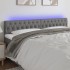 Cabecero con LED de tela gris oscuro 180x7x78/88