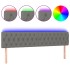 Cabecero con LED de tela gris oscuro 180x7x78/88