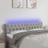 Cabecero con LED de tela gris claro 160x7x78/88