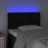 Cabecero con LED de terciopelo negro 80x7x78/88