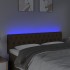 Cabecero con LED de tela marrón oscuro 144x7x78/88