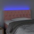 Cabecero con LED de terciopelo rosa 90x7x78/88