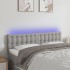 Cabecero con LED de tela gris claro 144x5x78/88