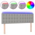 Cabecero con LED de tela gris claro 144x5x78/88