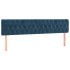 Cabecero con LED de terciopelo azul oscuro 180x7x78/88