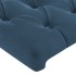 Cabecero con LED de terciopelo azul oscuro 180x7x78/88