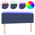 Cabecero con LED de tela azul 144x5x78/88