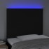 Cabecero con luces LED tela negro 100x5x118/128