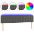Cabecero con LED de terciopelo gris oscuro 160x5x78/88