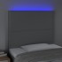 Cabecero con luces LED tela gris claro 90x5x118/128