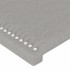Cabecero con luces LED tela gris claro 90x5x118/128