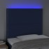 Cabecero con luces LED tela azul 80x5x118/128