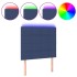 Cabecero con luces LED tela azul 80x5x118/128
