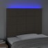 Cabecero con luces LED tela gris taupe 90x5x118/128