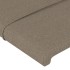 Cabecero con luces LED tela gris taupe 90x5x118/128