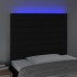 Cabecero con luces LED tela negro 90x5x118/128