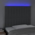 Cabecero con luces LED tela gris oscuro 90x5x118/128