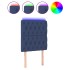 Cabecero con luces LED tela azul 80x7x118/128