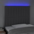 Cabecero con luces LED tela gris oscuro 100x5x118/128