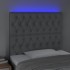 Cabecero con luces LED tela gris claro 90x7x118/128