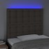 Cabecero con luces LED tela gris taupe 100x5x118/128