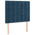 Cabecero con luces LED terciopelo azul oscuro 80x5x118/128