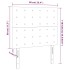 Cabecero con luces LED terciopelo rosa 90x5x118/128