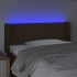 Cabecero con LED de tela marrón oscuro 93x16x78/88