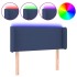 Cabecero con LED de tela azul 83x16x78/88
