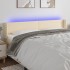 Cabecero con LED de tela crema 203x16x78/88