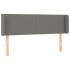 Cabecero con LED de tela gris oscuro 147x16x78/88