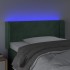 Cabecero con LED de terciopelo verde oscuro 93x16x78/88