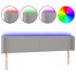 Cabecero con LED de tela gris claro 163x16x78/88