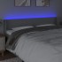 Cabecero con LED de tela gris claro 163x16x78/88