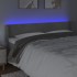 Cabecero con LED de terciopelo gris claro 183x16x78/88
