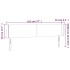 Cabecero con LED de terciopelo gris claro 183x16x78/88