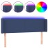 Cabecero con LED de tela azul 147x16x78/88