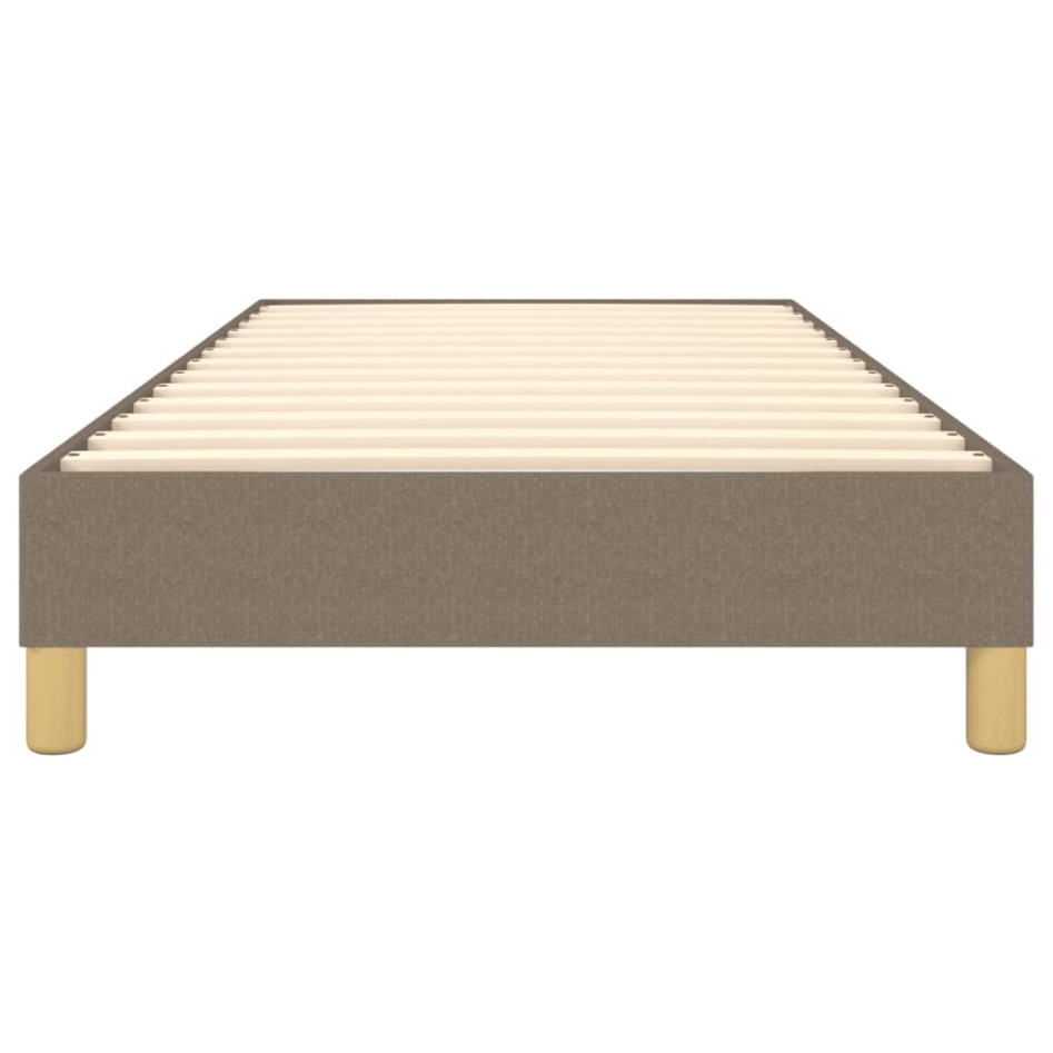 Estructura de cama sin colchón tela gris taupe 90x190