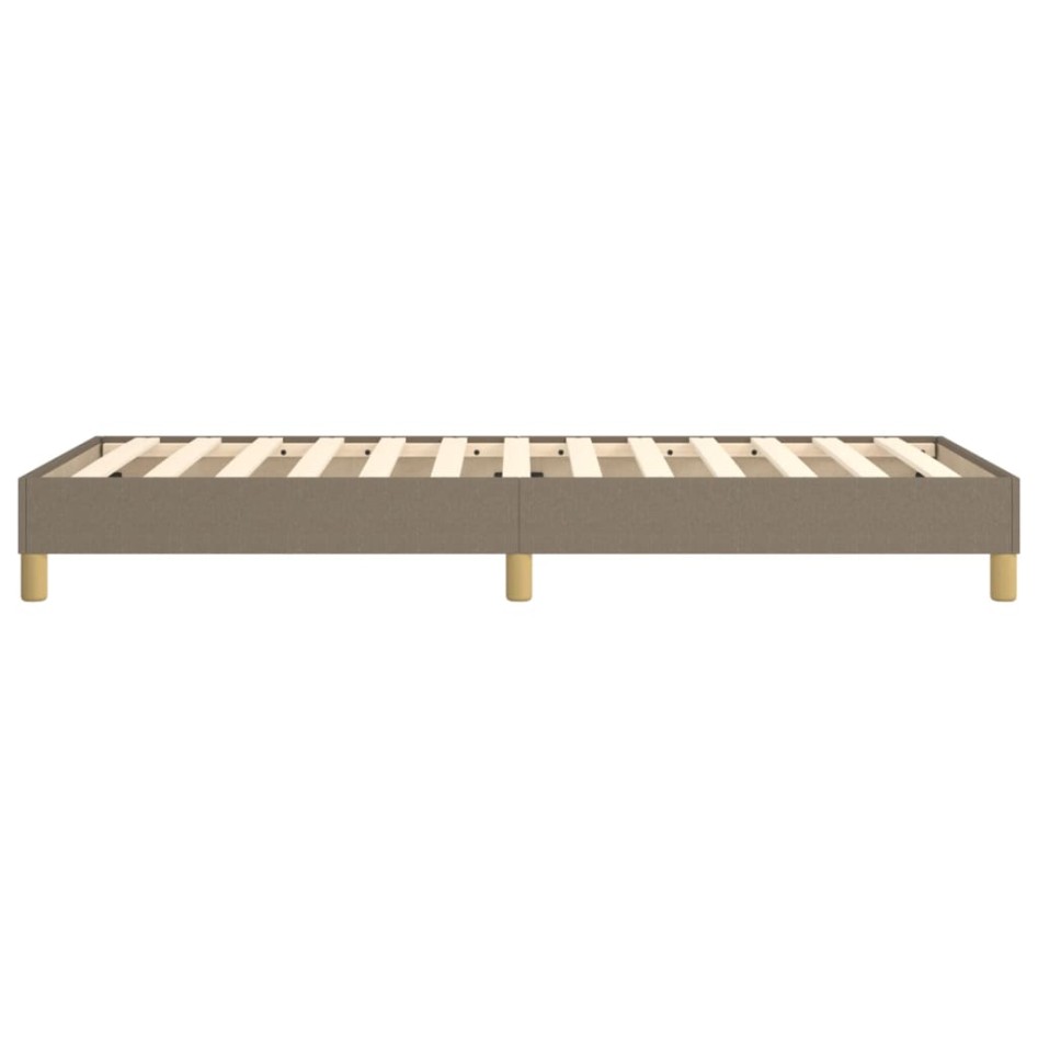 Estructura de cama sin colchón tela gris taupe 90x190