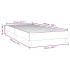 Estructura de cama sin colchón tela gris taupe 90x190