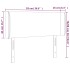 Cabecero con LED de terciopelo rosa 103x16x78/88