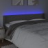 Cabecero con LED cuero sintético gris 163x16x78/88