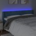 Cabecero con LED de terciopelo azul oscuro 163x16x78/88