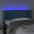 Cabecero con LED de terciopelo azul oscuro 103x16x78/88